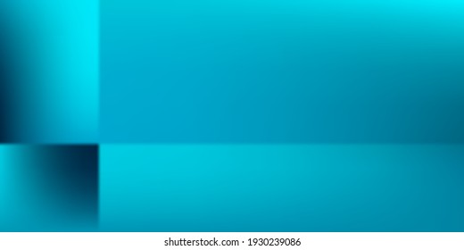 Blank Sea Empty Water Gradient Mesh Illustration. Dark Vibrant Azure Watercolor Colorful Blurred Texture. Bright Aqua Blue Modern Design Backdrop. Turquoise Ocean Modern Trendy Screens Background.