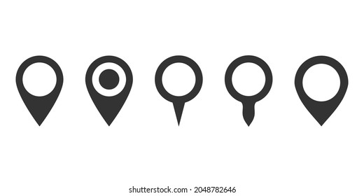 Blank set of markers.Vector illustration isolated on white background.Eps 10.