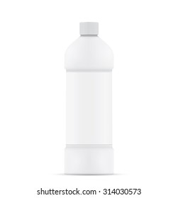 Blank shampoo bottles isolated on white background
