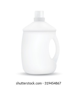Blank shampoo bottles isolated on white background