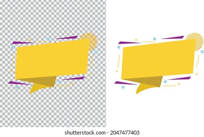 Blank  Shape vector For Text banner  Design