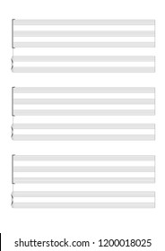 Blank Sheet Music 12 staves without clefs
Sheet for the notation of a voice or notes for solo instruments 