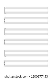 Blank Sheet Music 15 staves without clefs
Sheet for the notation of an instrumental or vocal quartet with piano