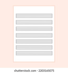 Blank Sheet Music Note Writing 