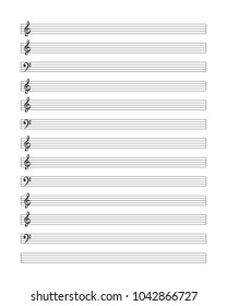 Blank Sheet Music Notes
