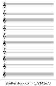 Blank Sheet Music Paper.