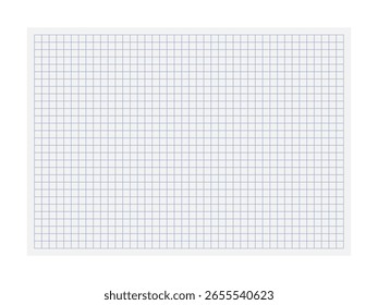 A blank sheet of paper with blue grid lines. Graph paper for school and engineering. Education and design concept for project planning.