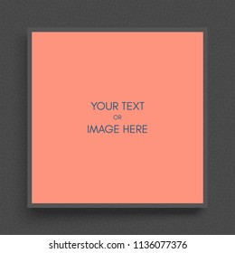 Blank sheet of paper. Element for advertising and promotional message. 3d vector illustration for your design.