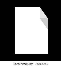 Blank Sheet Of Paper Illustration Flat Design/Icon  illustration flat design style