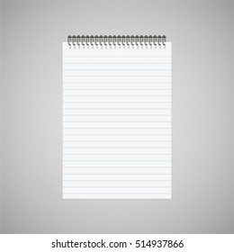 Blank sheet of paper with rulers. Isolated on a gray background. Vector illustration