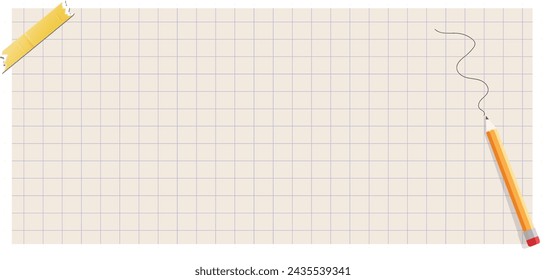 blank sheet of paper in a square for your text, announcement or design. Banner, background. Vector graphics 