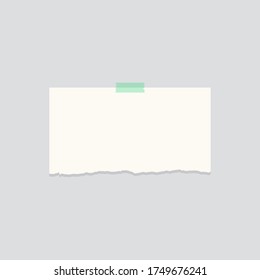 Blank Sheet of Torn Paper Vector. Ripped Note Illustration