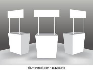 Blank shelter display stand vector