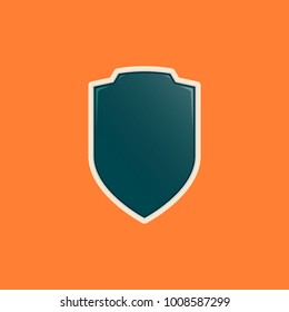 Blank shield badge with expensive glossy effect