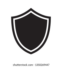 Blank shield icon, protection icon, vector sign