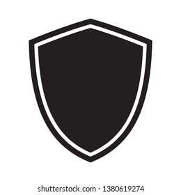 Blank shield icon, protection icon, vector sign