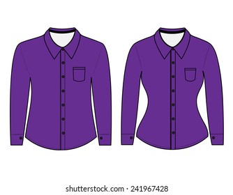 Blank shirt with long sleeves template for man and woman