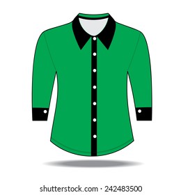 Blank shirt with long sleeves template for men