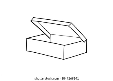 Blank Shoe Box Of Illustration