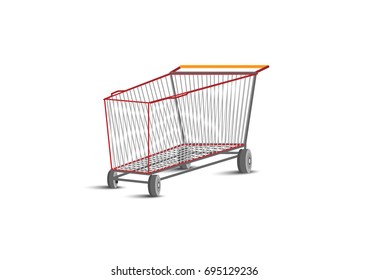 Blank shopping cart. Vector EPS10