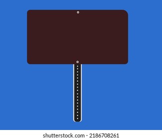 blank sign board vector design, isolated on dark blue background. eps10. 