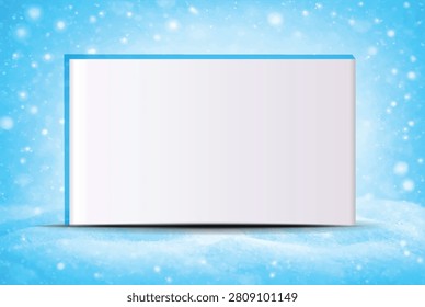 Blank sign with Christmas decorations