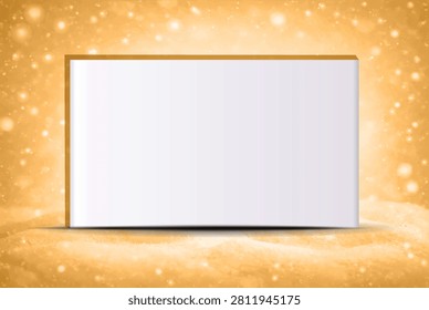 Blank sign with Christmas decorations