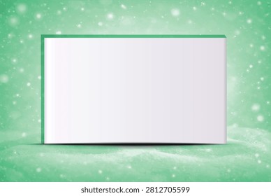 Blank sign with Christmas decorations