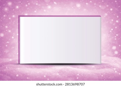Blank sign with Christmas decorations