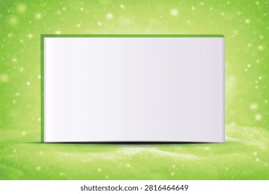 Blank sign with Christmas decorations