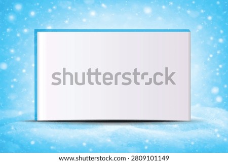 Blank sign with Christmas decorations