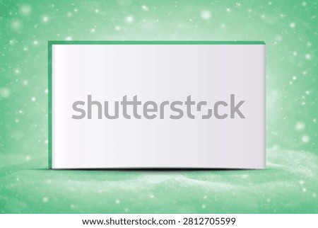 Blank sign with Christmas decorations