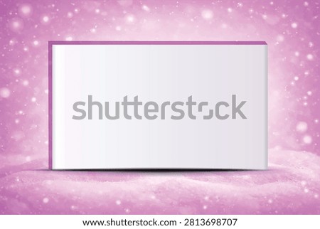 Blank sign with Christmas decorations