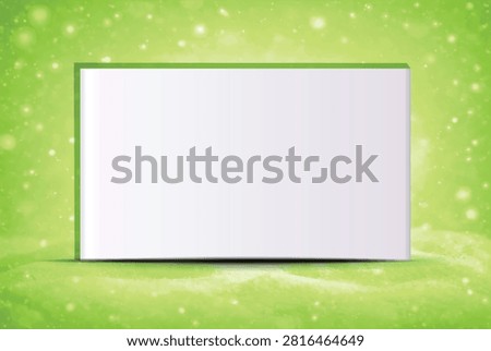 Blank sign with Christmas decorations