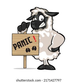 Blank sign template with cute animals on white background