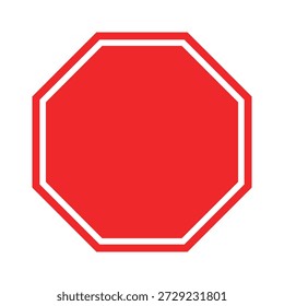 Blank sign, blank traffic sign, red vector illustration for apps and webdesign, Wall Red blank Sign Vector illustration EPS10 printable design, editable sign