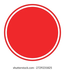 Blank sign, blank traffic sign, red vector illustration for apps and webdesign, Wall Red blank Sign Vector illustration EPS10 printable design, editable sign