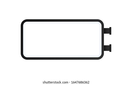 Blank signboard mockup. Outdoor signage vector. Mockup vector isolated. Template design. Realistic vector illustration.