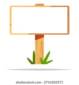Vector de poste de señalización en blanco ilustración aislada