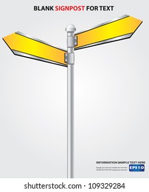 Blank signpost,Vector