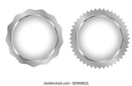 Blank silver premium labels