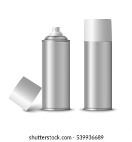 Blank silver spray bottle template