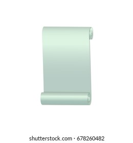 Blank silver vector banner isolated on white background.
