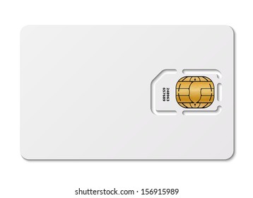 Blank sim card, vector