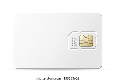 Blank Sim Card. Vector EPS-10