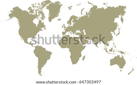 Blank similar world map isolated on white background. Best popular worldmap vector template for website, design, cover, annual reports, infographics. Flat earth graph world map illustration.