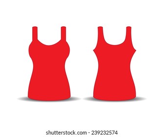 Blank singlet template. vector illustration