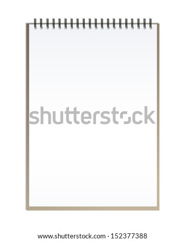 Blank Sketch Book Vector Illustration 스톡 벡터(사용료 없음) 152377388