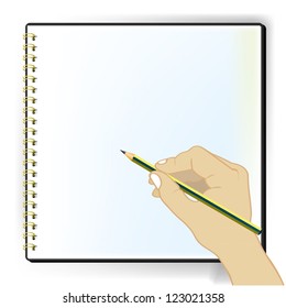 blank sketchbook vector