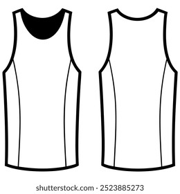 Blank sleeveless shirt mockup template for showcasing designs and branding. Perfect for fashion designers and apparel businesses.